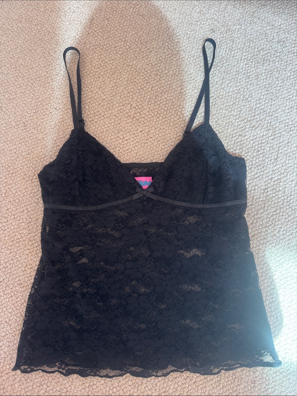 Edikted Black Lace Cami Tank Top